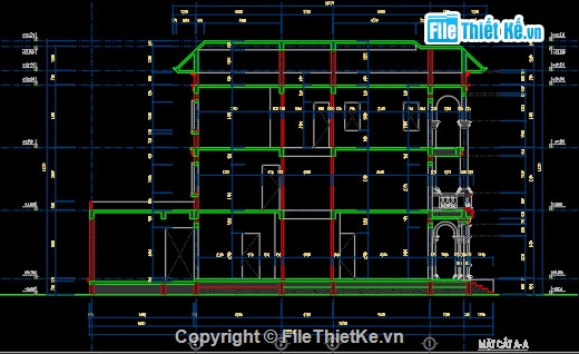 Biệt thự tân cổ điển 3 tầng kiểu Pháp,Biệt thự tân cổ điển 3 tầng,Nhà 3 tầng 8.2x21.26m,kiến trúc biệt thự 3 tầng